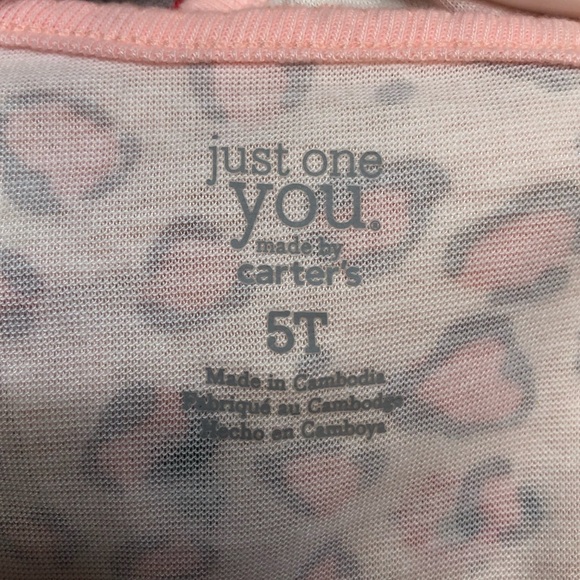 Carter ‘Just One You’ 2 pk of footed pajamas-cheetah print and sheep, size 5T. - Picture 4 of 11